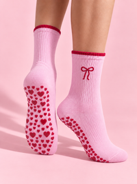 Blush Bow Studio Socks