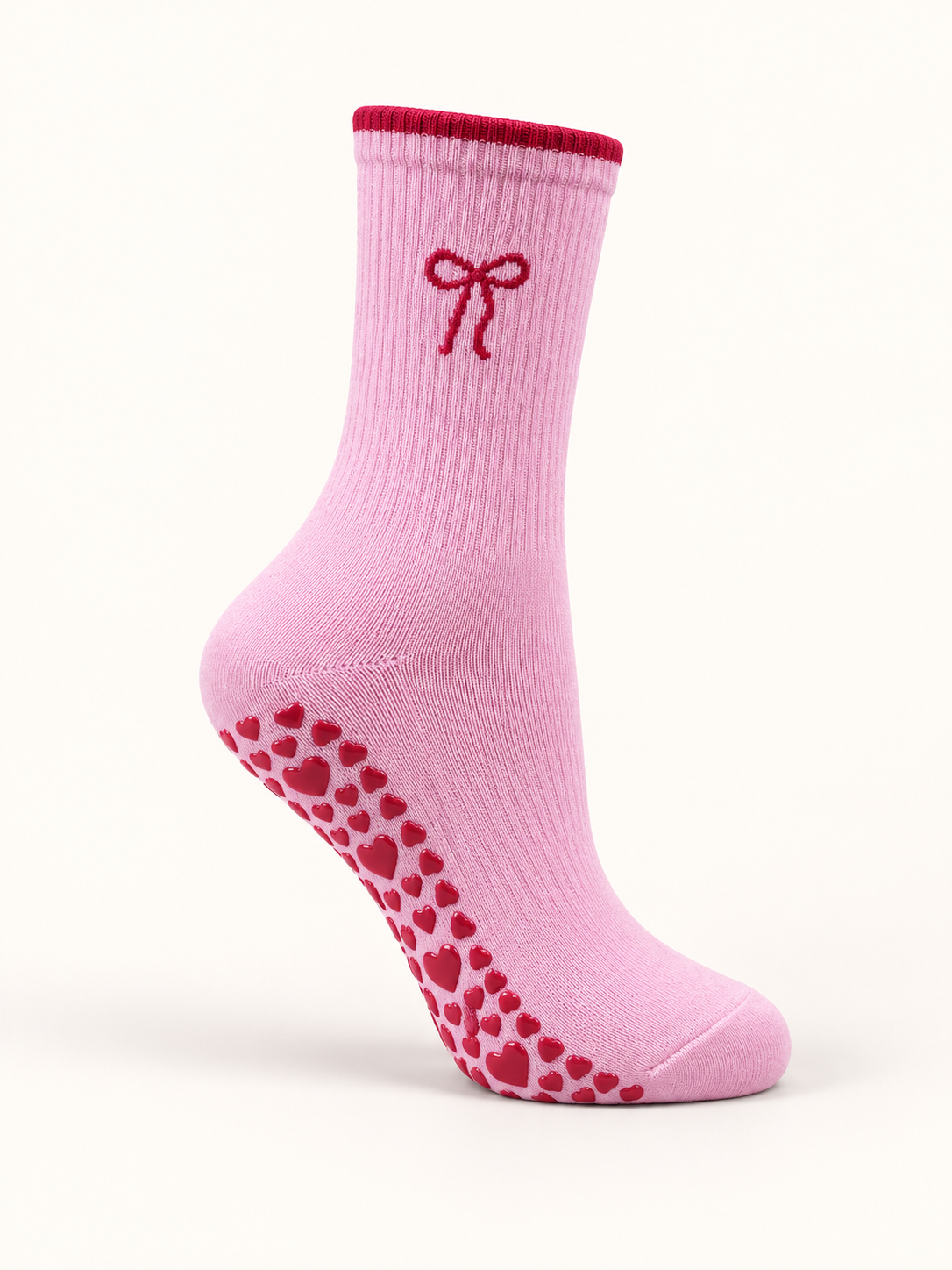 Blush Bow Studio Socks